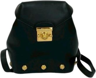 Ferragamo Pre-owned Backpacks, female, Black, Size: ONE SIZE Pre-owned Leather Backpack