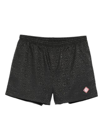 Casablanca monogram-pattern swim shorts - Black