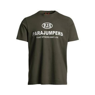 Parajumpers T-Shirts, male, Green, S, T-Shirt for Everyday Style