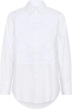 Part Two Klassieke Witte Blouse Bright White - Dames - Overhemden - Wit - S - Katoen - Overhemden