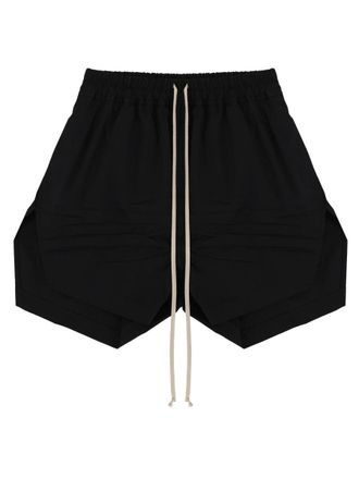 Rick Owens Neutrals Elongated Drawstrings Cotton Shorts