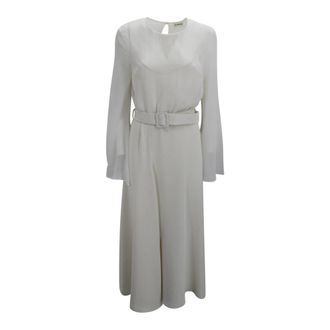 P.A.R.O.S.H. Midi Dresses, female, Beige, S, Sheer Midi Dress