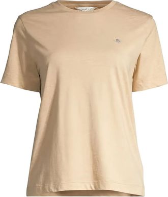 GANT short-sleeved T-shirt - women - Fabric - S - Neutrals