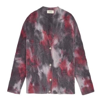 A Paper Kid Truien & Vesten, Heren, Veelkleurig, S, Wol, Cardigan A Treccia