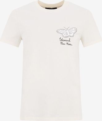 Max Mara Kurz&auml;rmeliges T-Shirt aus Baumwolle Guglia