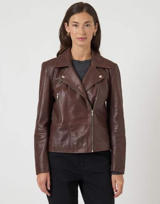 Vero Moda Giacca biker color caff&egrave;-Marrone