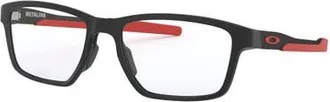 Oakley 55mm Rectangle optical glasses in Black/red at Nordstrom