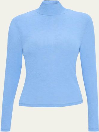 Veronica Beard Wyeth Ribbed Turtleneck Top