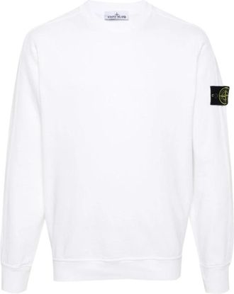 Stone Island Witte Sweatshirt Ss 24 Herenmode - Heren - Sweatshirts - Wit - S - Hoodies & sweatvesten