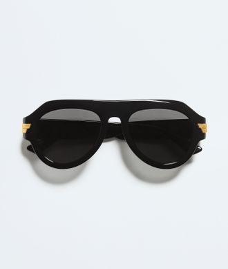 Bottega Veneta Occhiali da sole aviator Mitre - Nero - Unisex - U