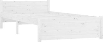 vidaXL Estructura Cama Individual Sin Colch&oacute;n Madera Blanco 90x190 Cm Vidaxl