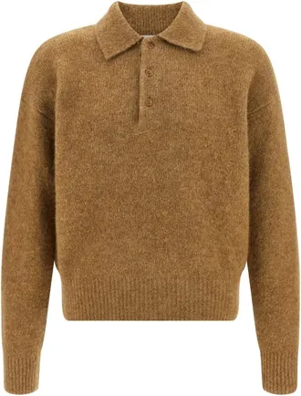 Ami Truien & Vesten, Heren, Beige, L, Wol, Alpaca en Wollen Polo