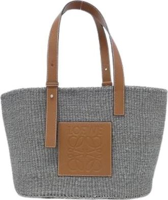 Loewe Pre-owned Sisal Handbag - Dames - Vintage Shopper - Grijs - ONE Size - Vintage