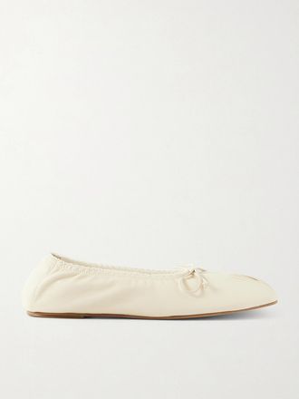 Magda Butrym Ballerine In Pelle Con Fiocco - Crema