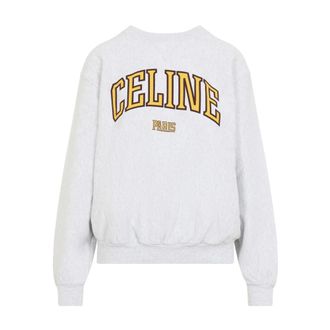 Celine Celine, Hoodies & sweatvesten, Dames, Grijs, M, Katoen, Losse sweater van katoenfleece