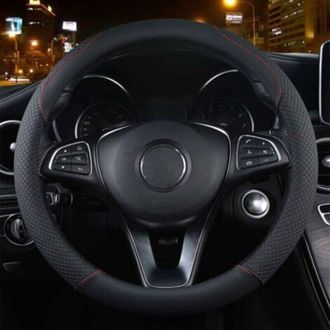 OEM Funda Para Volante De Coche, Funda De Cuero Para Volante De 37-39 Cm, Antideslizante, Transpirable, De Fibra De Carbono, El&aacute;stica, Funda Universal Pro