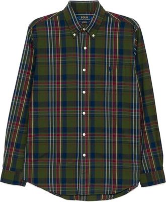 Polo Ralph Lauren Overhemden, Heren, Groen, L, Polyester, Casual Multicolor Sportshirt met Lange Mouwen