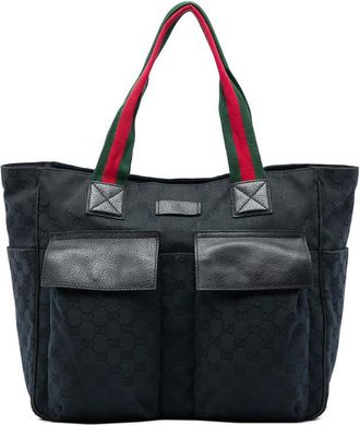 Gucci Pre-owned Gucci GG Canvas Web Double Pockets Tote Ladies TONHWQMXXB67KOQL