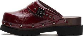 Scholl Clogs Cindy W - Dames - Klompen - Rood - 38 EU - Leer - Schoenen
