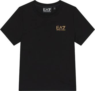 Emporio Armani logo t-shirt - kids - Cotton - 12 yrs - Black