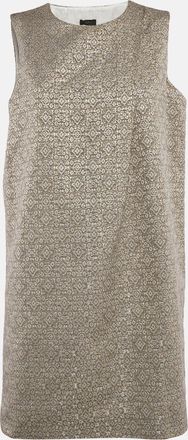 Joseph Gold Jacquard Lam&eacute; Sleeveless Sally Mini Dress