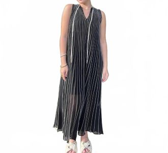 Sita Murt/ Striped Dress In Black/ White