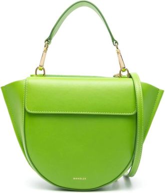 Wandler Tassen, Dames, Groen, ONE Size, Groene Foldover Tas met Afneembare Schouderband