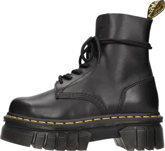 Dr. Martens Audrick 8 Leren Enkellaarsjes - Dames - Veterlaarzen - Zwart - 39 EU - Leer - Schoenen