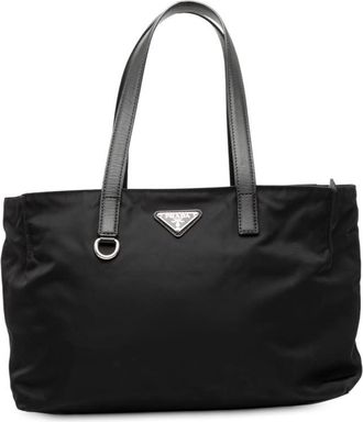 Prada Pre-owned Prada Saffiano Trimmed Tessuto Tote Ladies BAHV2B71KKZEHVAF