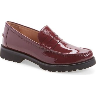 Cole Haan Treena Lug Penny Loafer in Black Garnet (Exclusive) at Nordstrom Rack, Size 10.5
