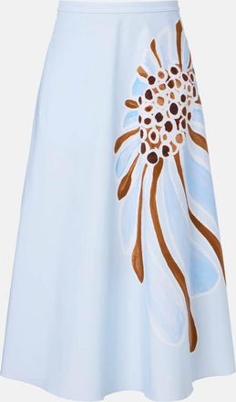 Dorothee Schumacher Gonna midi in misto cotone con stampa