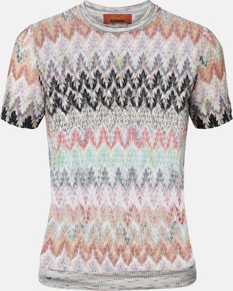 Missoni T-shirt in lam&eacute; a zig-zag