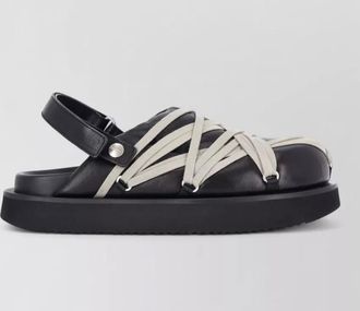 Rick Owens leather platform mules