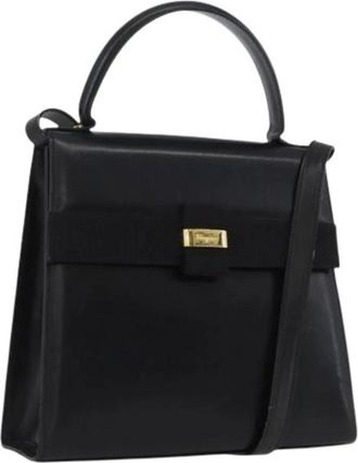 Ferragamo Pre-owned Handbags, female, Black, Size: ONE SIZE Pre-owned Leather Handbag