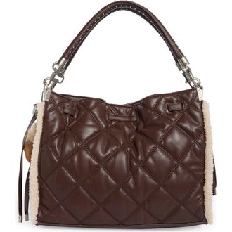 Steve Madden Nala Quilted Tote Bag in Chocolate Brown at Nordstrom Rack