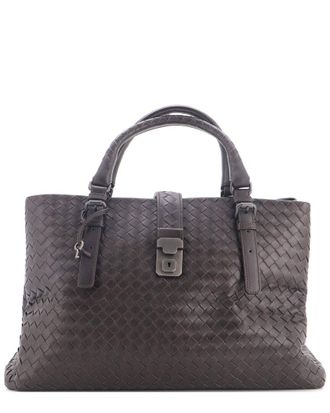 Bottega Veneta Brown Intrecciato Nappa Roma Bag Medium (Authentic Pre-Loved)