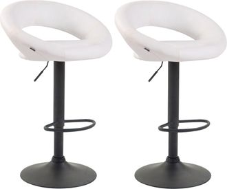 Clp Pack De 2 Taburetes De Barra Olinda En Polipiel Blanco Negro