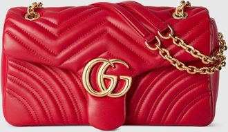 Gucci GG Marmont Medium Shoulder Bag, Red, Leather