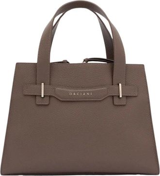 Orciani Posh Shopper - Dames - Handtassen - Bruin - ONE Size - Leer - Tassen