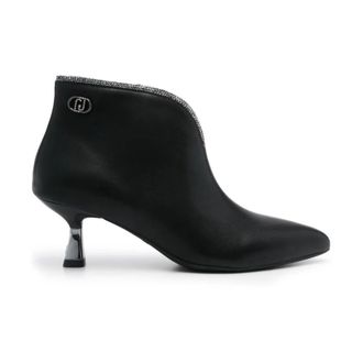 Liu Jo Heeled Boots, female, Black, Size: 7 US Black Rhinestone Ankle Boots