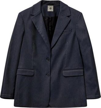 The Garment Jassen, Dames, Blauw, 2Xs, Leer, Pluto Blazer