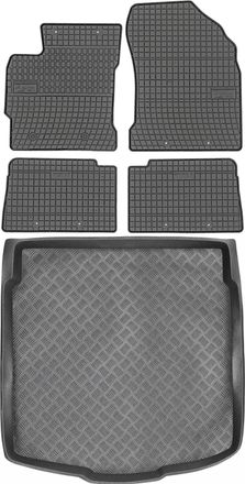 OEM Juego De Alfombrillas De Goma Para Coche Y Alfombrilla Para Maletero Para Toyota Auris Ii Kombi (2012-2018)