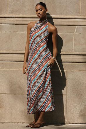 Maeve Jamie Halter Open Back Midi Dress by Maeve