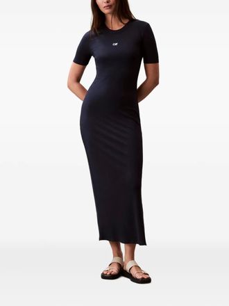 Calvin Klein Jeans ribbed midi dress - women - Modacrylic/Spandex/Elastane - S - Blue