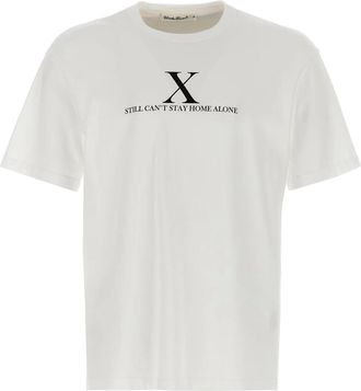 Undercover Tops, Dames, Wit, M, Katoen, T-shirt met print