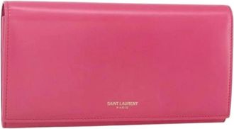 Saint Laurent Pre-owned Vintage Portemonnee - Dames - Vintage Accessoires - Roze - ONE Size - Leer - Vintage