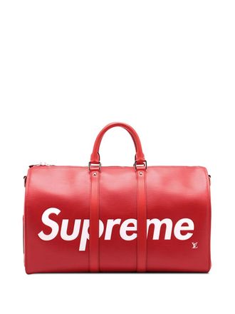 Louis Vuitton 2017 Supreme Epi Keepall Bandouliere 45 travel bag - unisex - Leather - One Size - Red