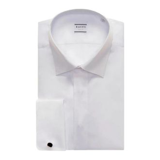 Xacus Doppy pulse polli ceremonie Italiaanse halslijn vaste kleur twill - Heren - Zakelijke Overhemden - Wit - 4XL - Overhemden