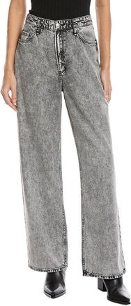 Rag & Bone Rag & Bone Featherweight Logan Mid-Rise Slate Grey Wide Leg Jean