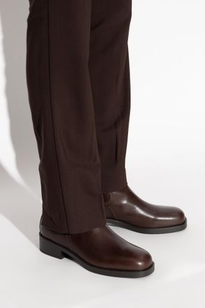 Burberry Huntley Heeled Ankle Boots, Womens, Brown